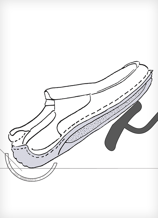 Stitch down Shoe with Driving Sole is a innovation