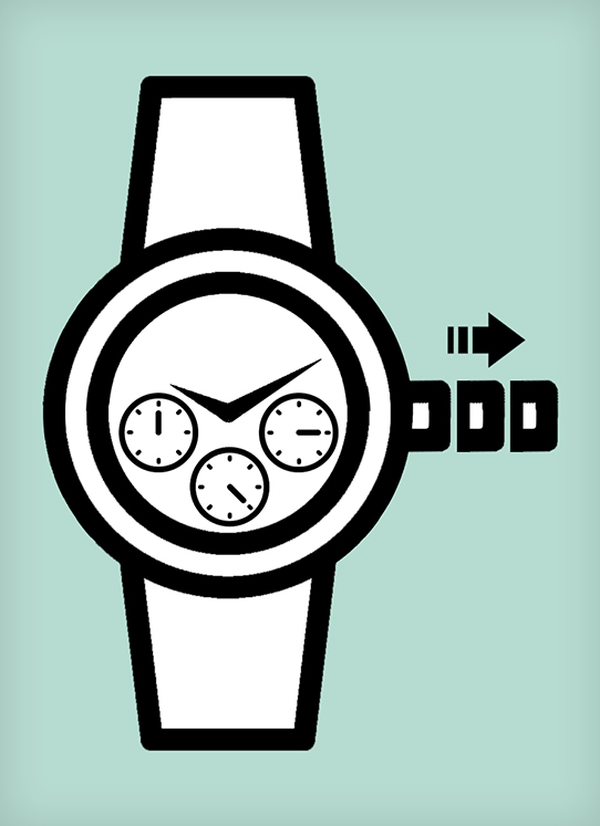 Sub Dials of a Multifunction Watch