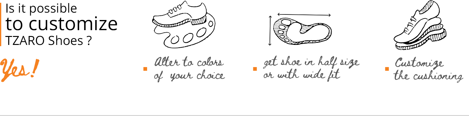 Is it possible to customize tzaro shoes