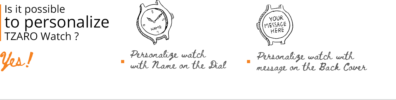 Is it possible to personalize tzaro watche